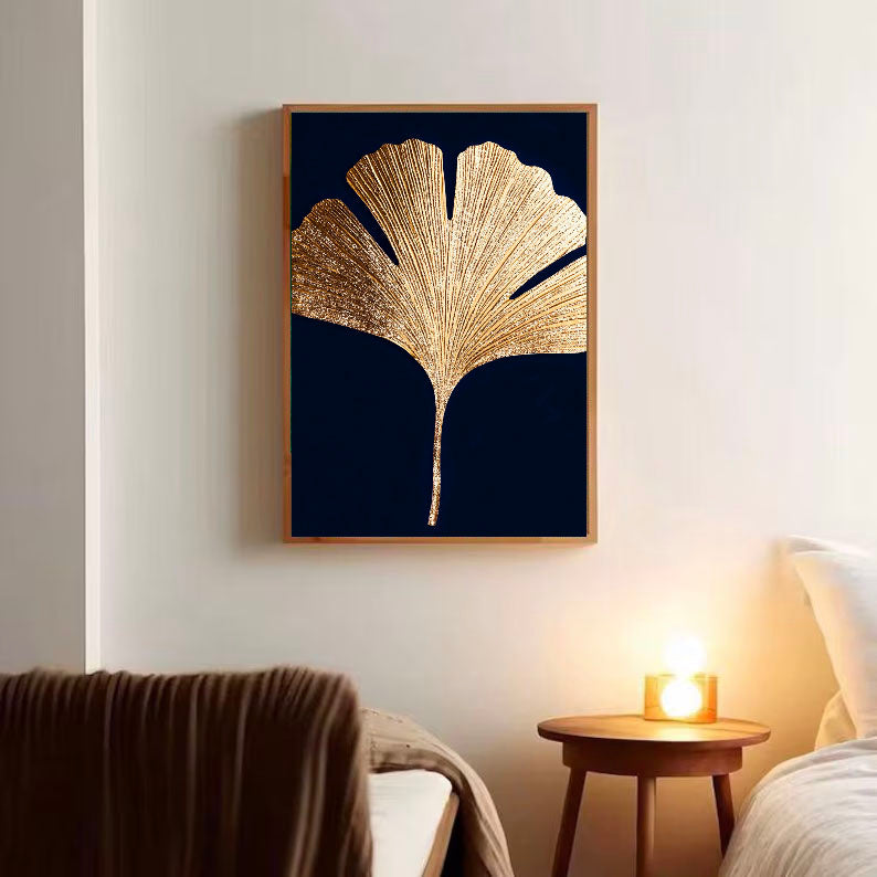 Textured Ginkgo Glow | Gold Leaf