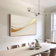 Textured Golden Streams | Ivory Flow