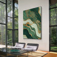 Textured Emerald Veins | Gold Streaks