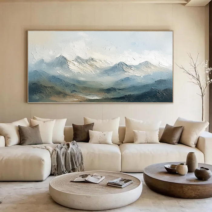 Textured Alpine Peaks | Misty Horizons