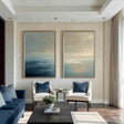 Serene Ocean Horizon | Blue Grey