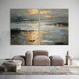 Abstract Golden Horizon | Grey Tones