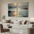 Abstract Golden Horizon | Grey Tones