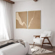 Minimalist Beige Abstract | Gold Veins