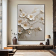 Textured Petal Grace | Ivory Blooms