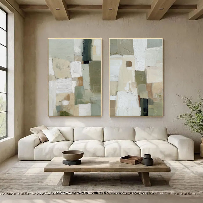 Modern Abstract Geometry | Sage Tones