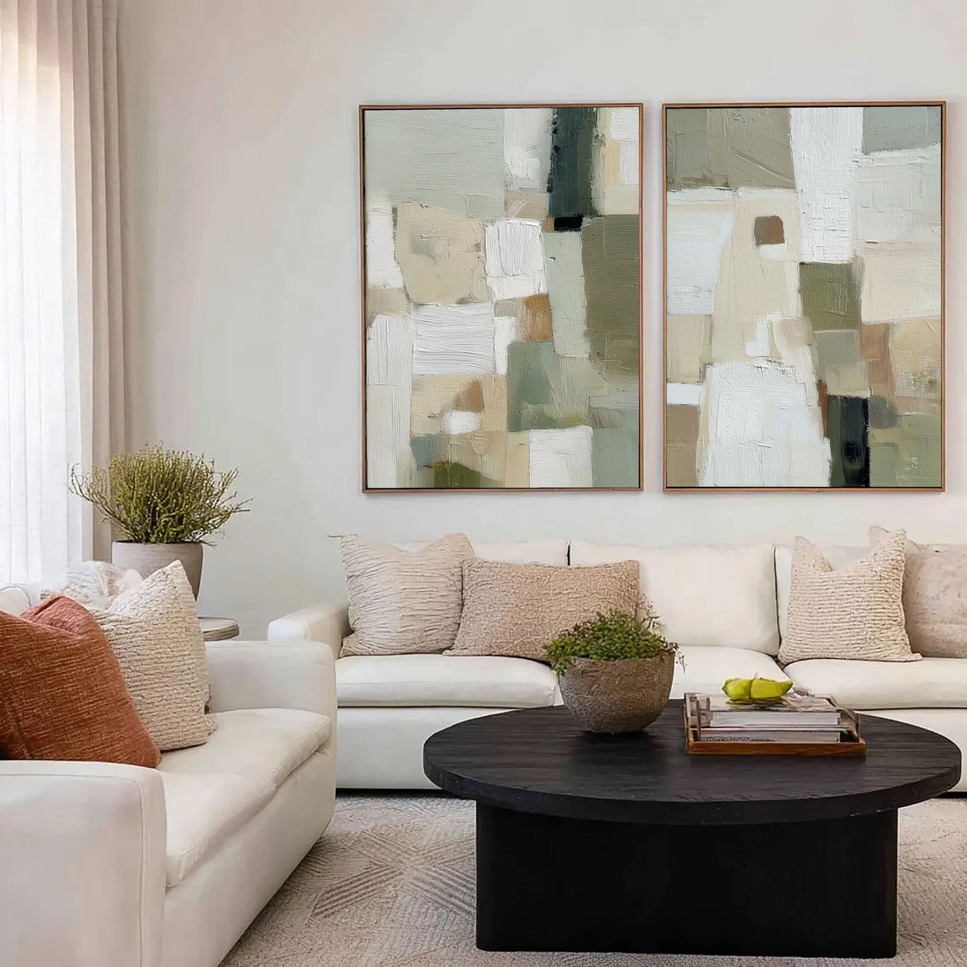 Modern Abstract Geometry | Sage Tones