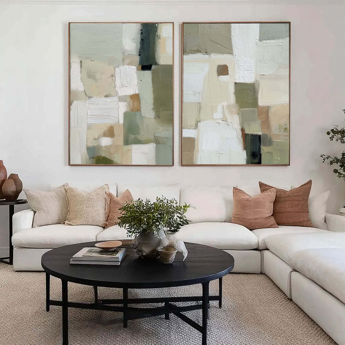 Modern Abstract Geometry | Sage Tones