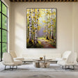 Textured Birch Forest | White Yellow