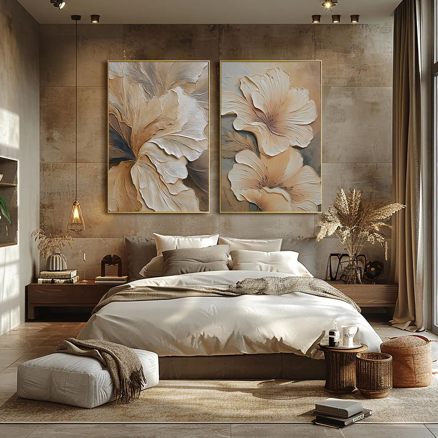 Texturierte Blütenpracht | Beige Blüte