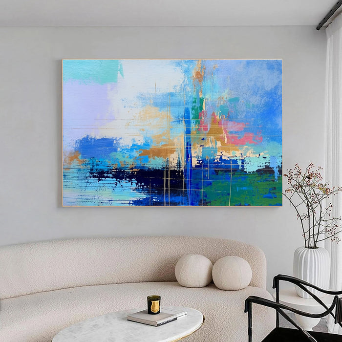 Textured Grid Layers | Blue Gold