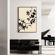 Textured Ink Wash Florals | Black Cream