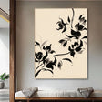 Textured Ink Wash Florals | Black Cream