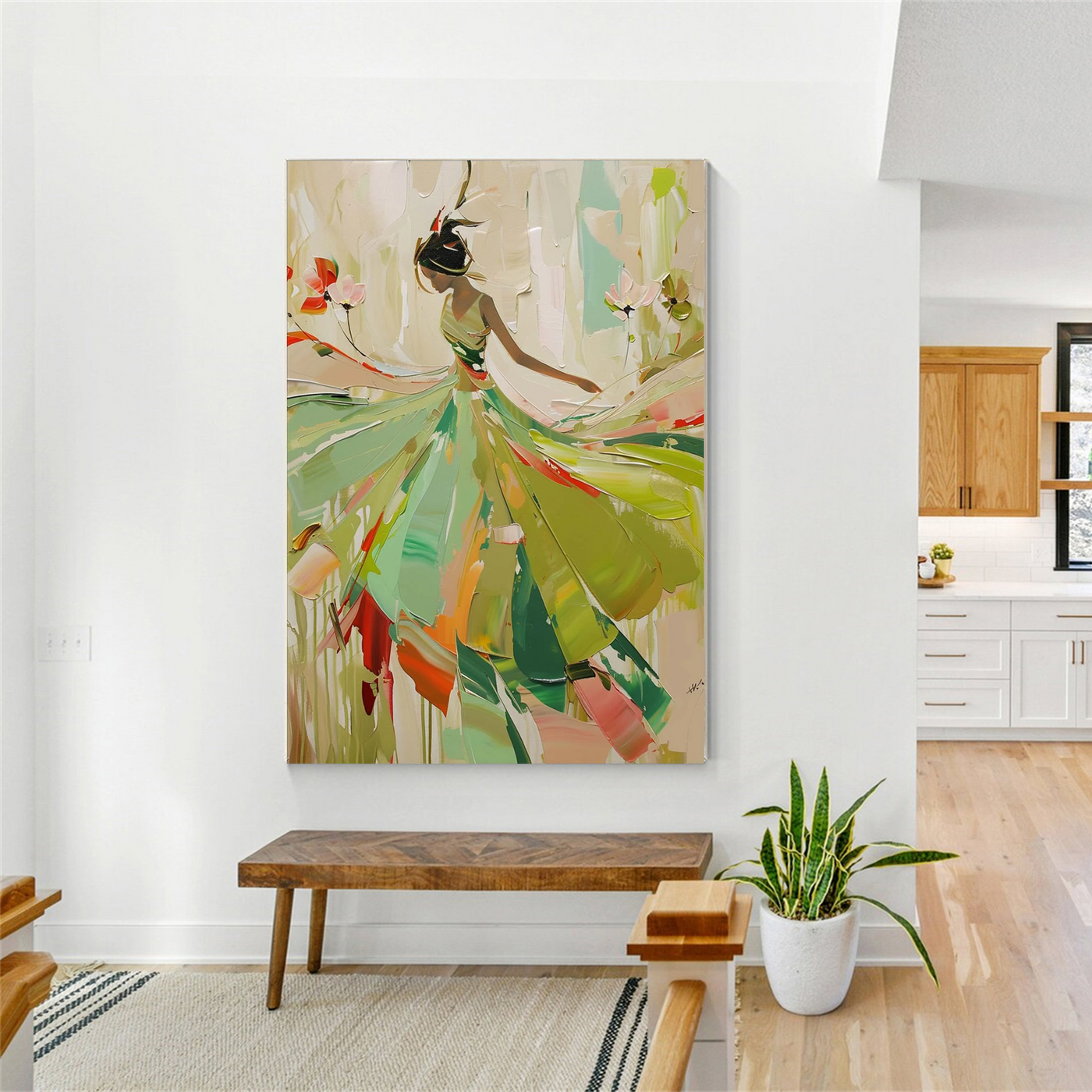 Abstract Portrait Textured Wall Art #PB020