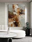 Textured Floral Umber | Cream Bloom