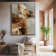 Textured Floral Umber | Cream Bloom