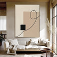 Textured Minimal Geometry | Beige Black