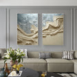 Textured Metallic Currents | Golden Waves