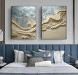 Textured Metallic Currents | Golden Waves