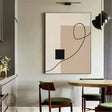 Textured Minimal Geometry | Beige Black