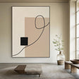 Textured Minimal Geometry | Beige Black