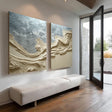 Textured Metallic Currents | Golden Waves