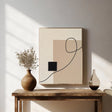 Textured Minimal Geometry | Beige Black