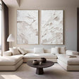 Textured Abstract Minimalism | White Relief