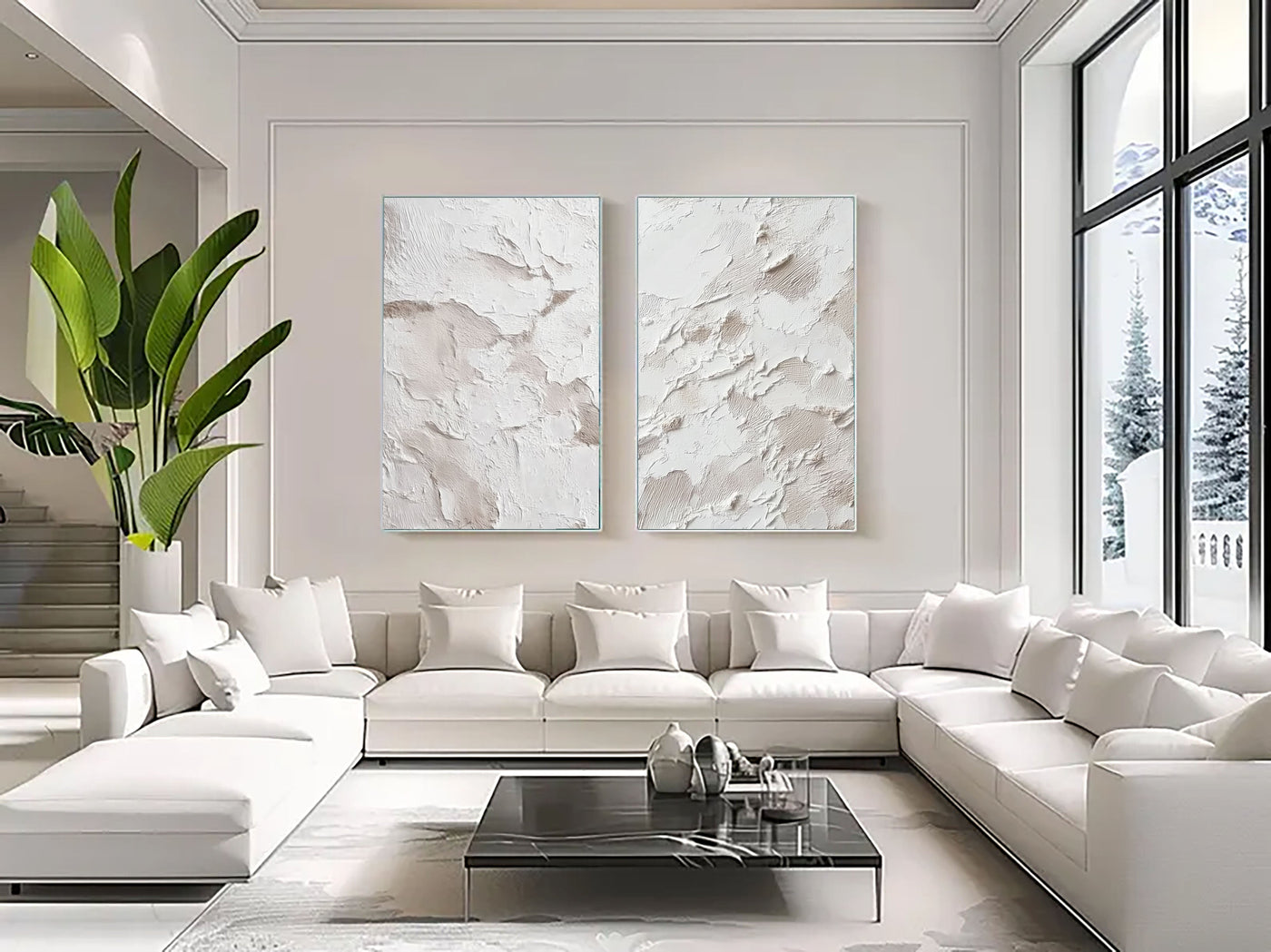 Textured Abstract Minimalism | White Relief