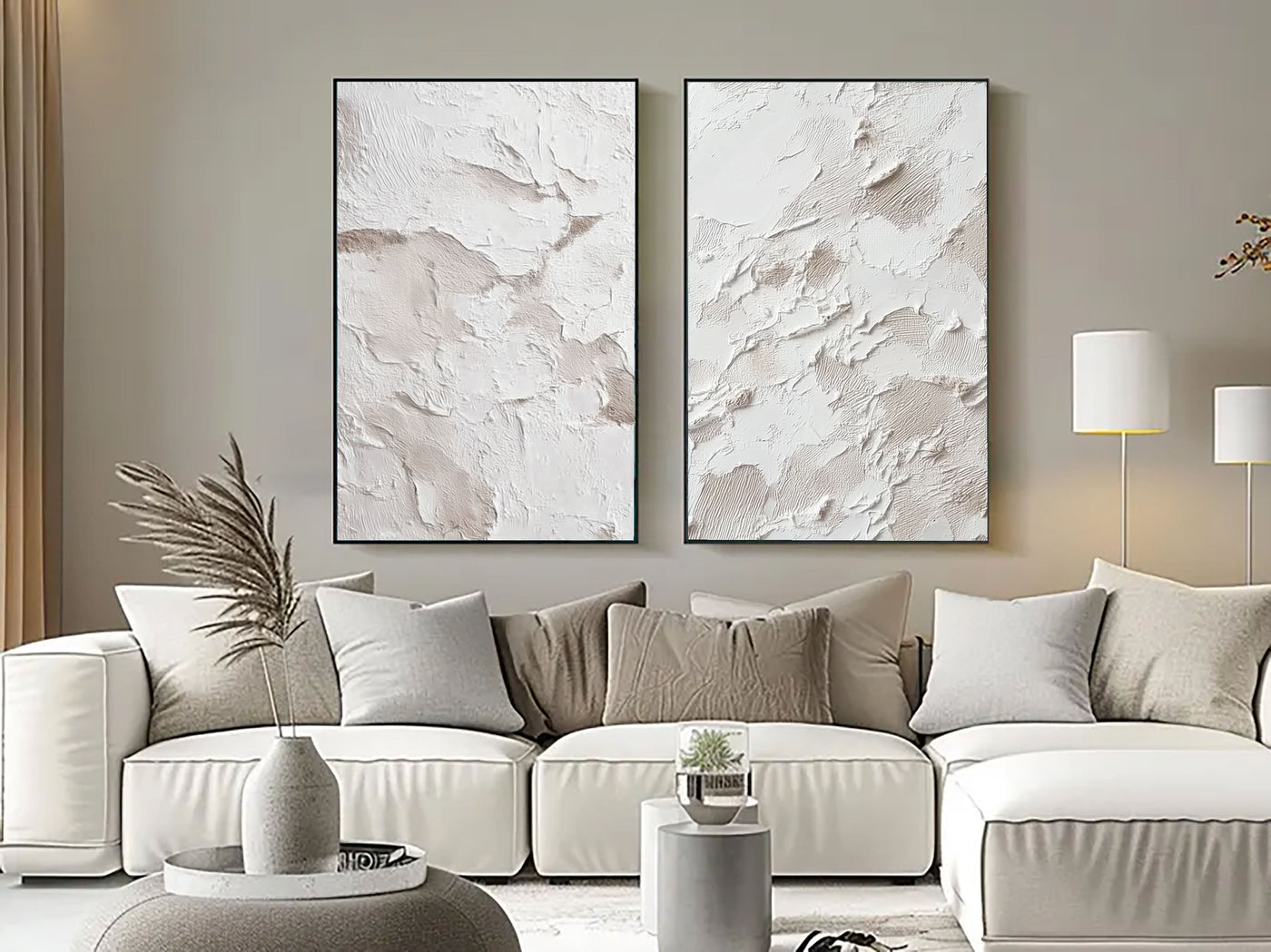 Textured Abstract Minimalism | White Relief