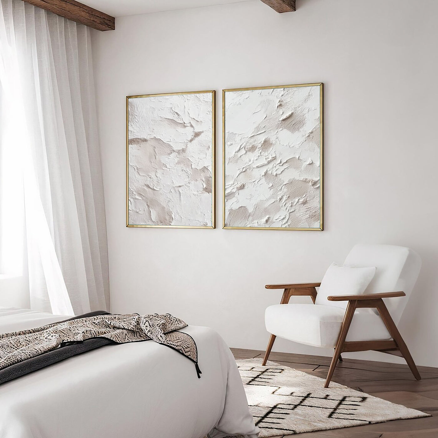 Textured Abstract Minimalism | White Relief