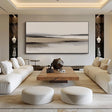 Textured Minimal Horizon | Beige Black