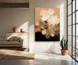 Textured Cream Blooms | Warm Terracotta