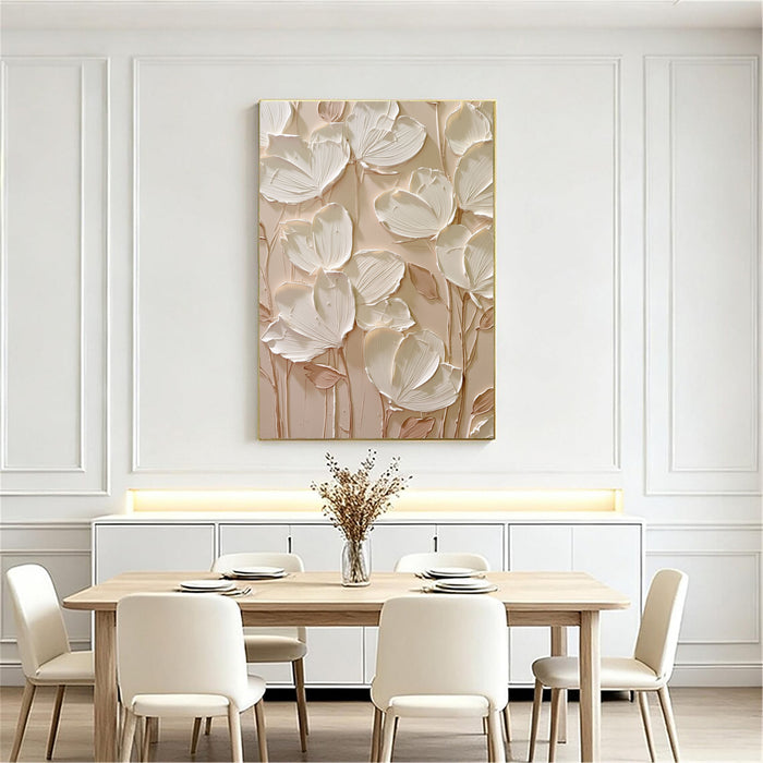 Textured Sculpted Petals | White Beige