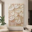 Textured Sculpted Petals | White Beige