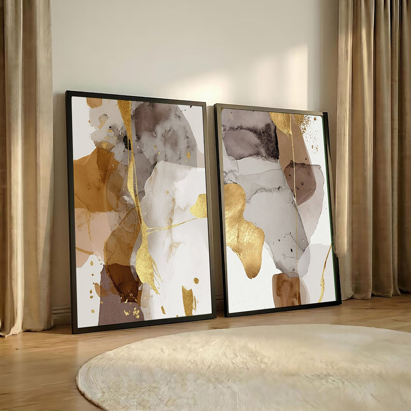 Abstract Metallic Fusion | Golden Hues