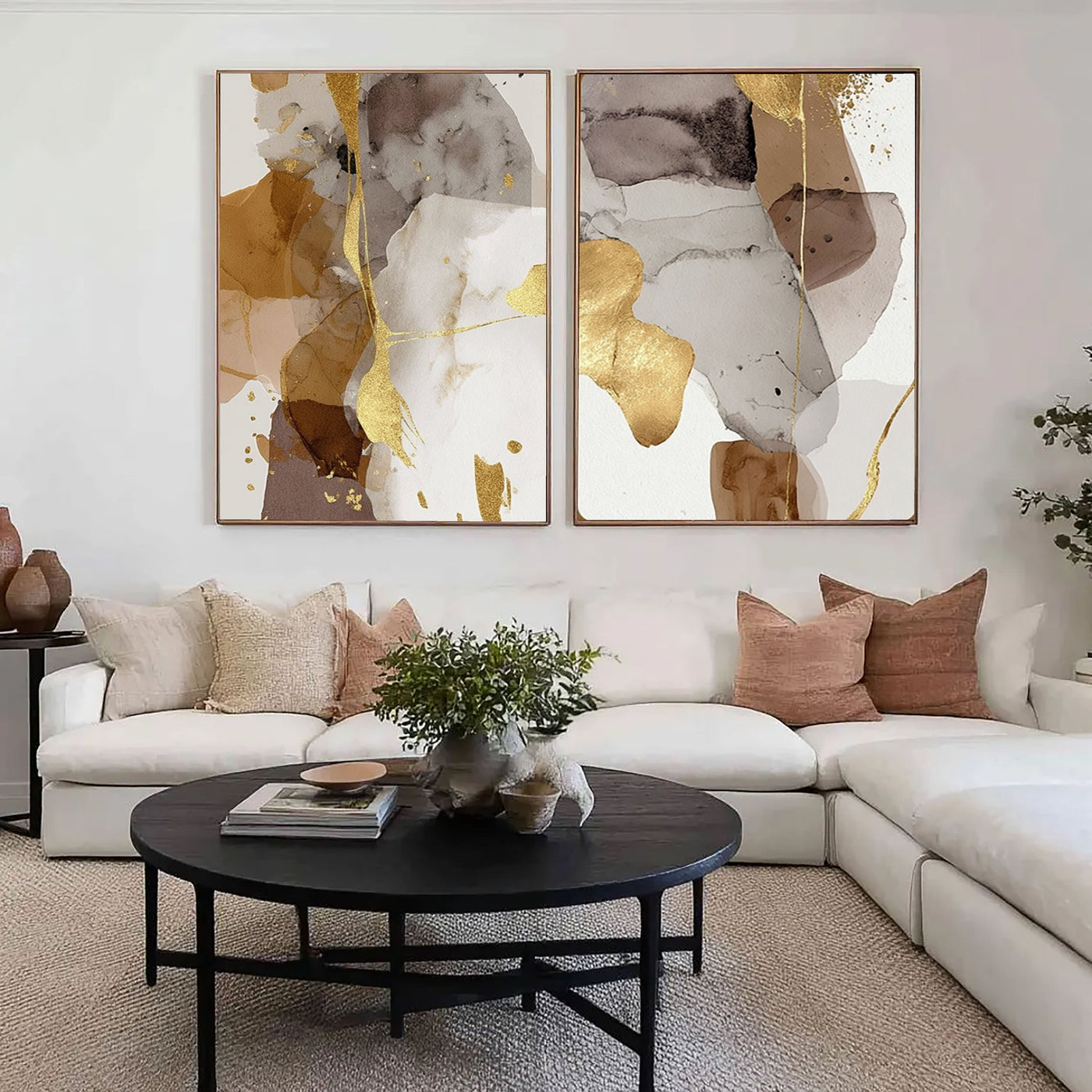 Abstract Metallic Fusion | Golden Hues
