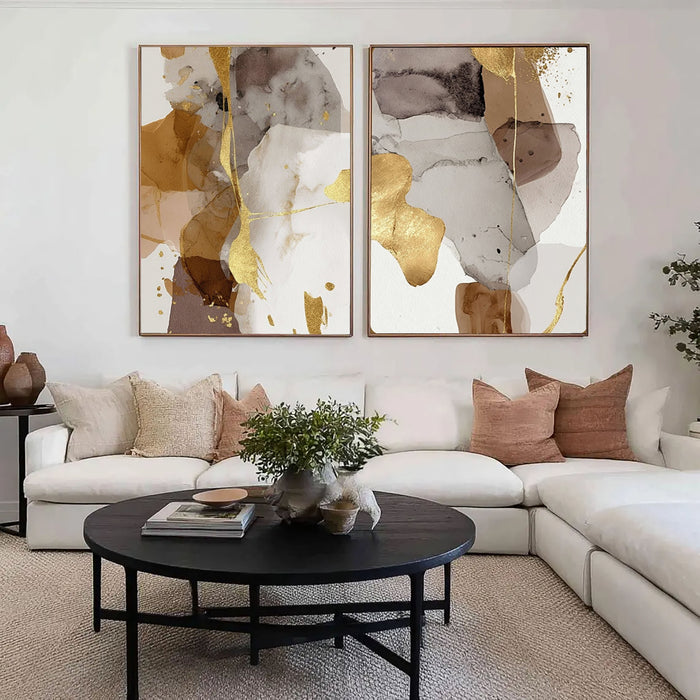 Abstract Metallic Fusion | Golden Hues