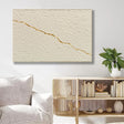 Textured Gilded Fractures | Ivory Canvas