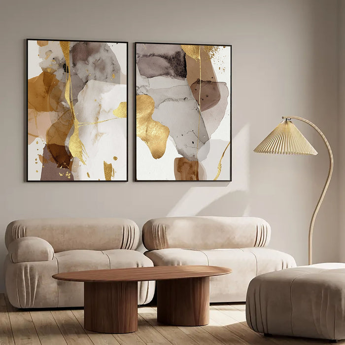 Abstract Metallic Fusion | Golden Hues