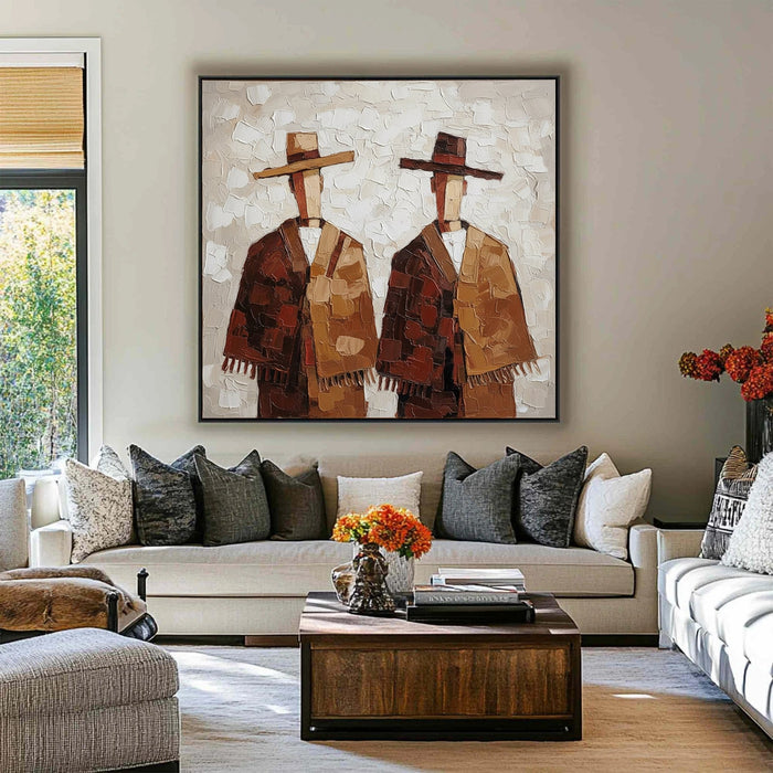 Textured Cloaked Duo | Earthy Hues