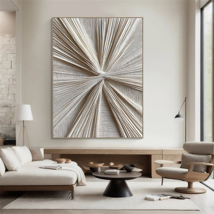 Textured Radial Surge | Cream Tones