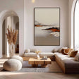 Textured Serene Landscape | White Ochre