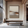 Textured Serene Landscape | White Ochre