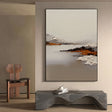 Textured Serene Landscape | White Ochre