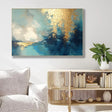 Textured Gilded Horizon | Teal Gold
