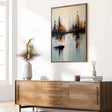 Textured Urban Skyline | Amber Reflections