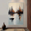 Textured Urban Skyline | Amber Reflections