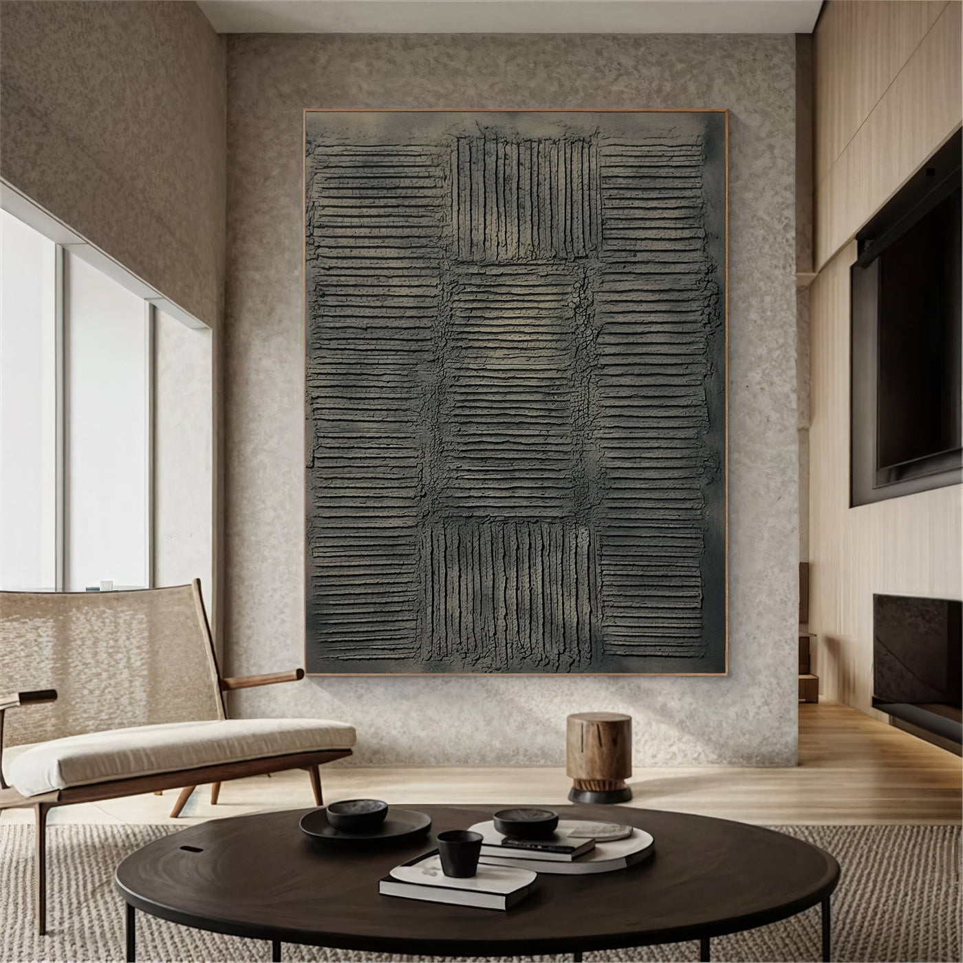 Textured Charcoal Depth | Gray Layers