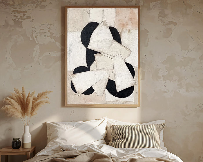 Textured Geometric Charm | Neutral Tones